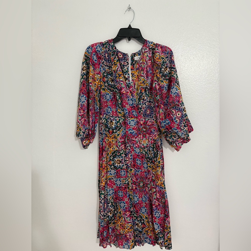 Calvin Klein Vibrant Long Sleeve Dress